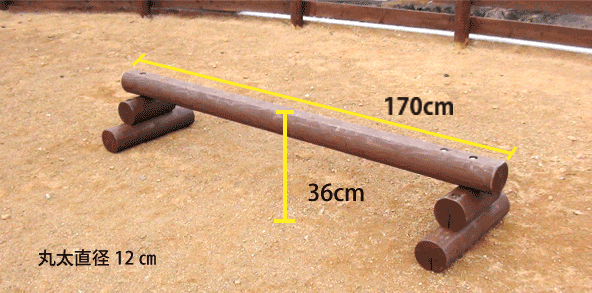 【ふるさと納税】木製 平均台 国産材 間伐材使用 環境配慮 外遊び 屋外 アスレチック 遊具 公園 庭
