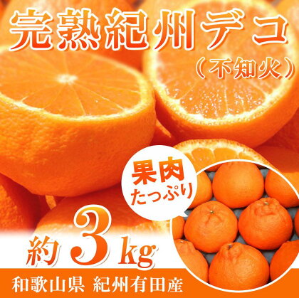 完熟紀州デコ(不知火) 約3kg　果肉プリプリ♪【2025年2月下旬以降発送】【先行予約】【UT42】 | 和歌山県 和歌山市 取り寄せ グルメ フルーツ 果物 くだもの 不知火 しらぬい 柑橘 柑橘類