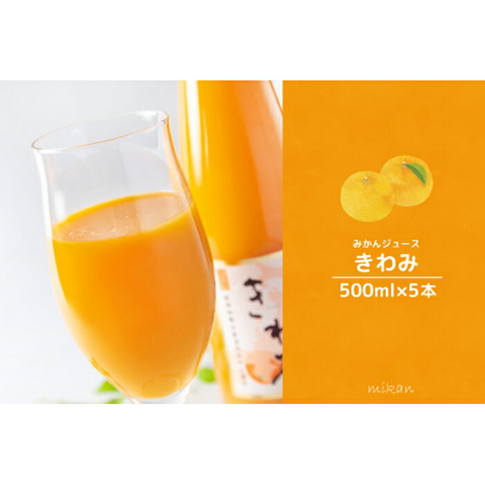 1位! 口コミ数「0件」評価「0」温州みかん使用100％ストレート果汁 きわみ みかんジュース 500ml×5本セット【和歌山グルメ市場】