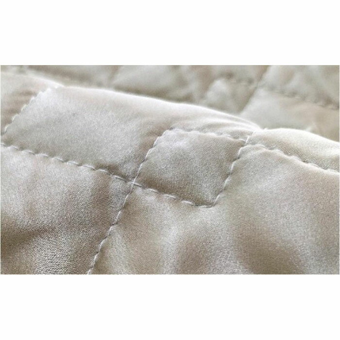 【ふるさと納税】潤いシルク100%サテン枕パッド　ベージュ2枚組　Mサイズ（43×63cm）SSM-1M-2P　BE