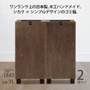 6位! 口コミ数「3件」評価「4.33」ゴミ箱 2個セット TOROCCOmade1840 ブラウン色 9リットル ダストボックス ハンドメイド