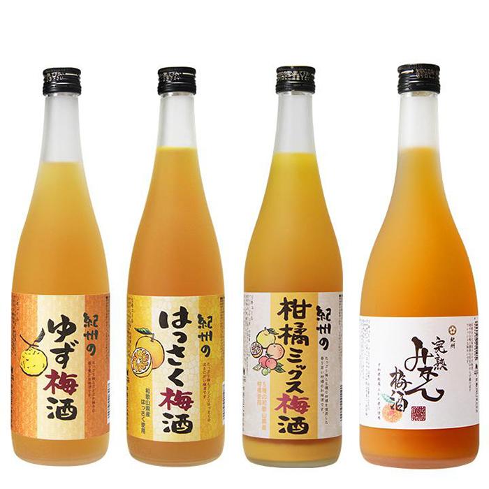 1位! 口コミ数「0件」評価「0」【和歌山の梅酒】柑橘梅酒4種720ml飲み比べセット