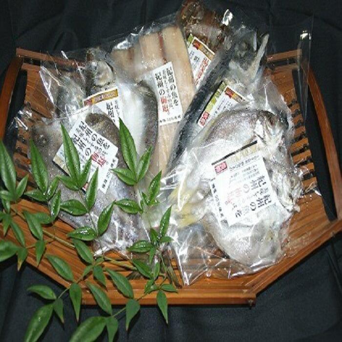 【ふるさと納税】和歌山の近海でとれた新鮮魚の梅塩干物と湯浅醤油みりん干し6品種10尾入りの詰め合わせのサムネイル