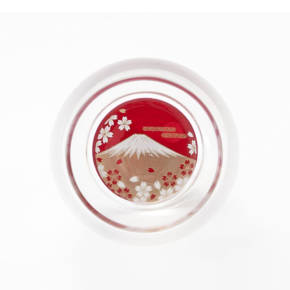 【ふるさと納税】ぬりもん de Verre だるまグラス 蒔絵 富士山 ペア | 伝統工芸　ガラス工芸　民芸　おすすめ　人気