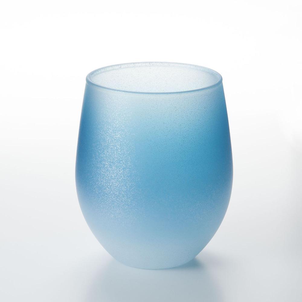 【ふるさと納税】ぬりもん de Verre フリーグラス クールグラデーション ペア | 伝統工芸　ガラス工芸　民芸　おすすめ　人気