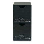 【ふるさと納税】 タツクラフト バスク SHIPPO ミニ 収納 BOX ブラック 小さなスペースに置ける、いたずら好きなネコたちのイラストがプリントされたミニサイズの収納BOX。 ※着日指定不可