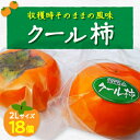 柿 【ふるさと納税】今のこの時期に!?冷蔵富有柿(クール柿)2Lサイズ18個入り【配送不可地域：離島】【1105973】