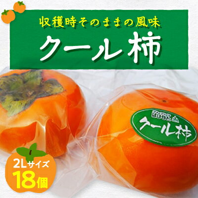 今のこの時期に!?冷蔵富有柿(クール柿)2Lサイズ18個入り【配送不可地域：離島】【1105973】