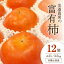 【ふるさと納税】和歌山県産　美濃農園の富有柿　12個(2Lサイズ程度)【配送不可地域：離島・北海道・沖縄県】【1253530】