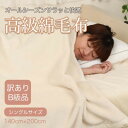 【ふるさと納税】【訳あり】綿毛布 アイボリー シングル コットン100% 天然素材 シール織 140cm×200cm【1516657】