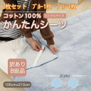 【ふるさと納税】【訳あり】【同色2枚セット】 シーツ 敷毛布 かんたんシーツ シングル 綿100% ブルー【1523673】