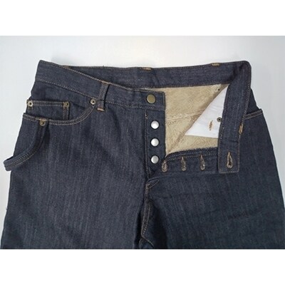 【ふるさと納税】デニムファーパンツM　ベージュ【1106076】