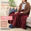 【ふるさと納税】【訳あり】【同色2枚セット】 ひざ掛け エンジ 大判 ハーフケット 毛布 コットン100%【1607542】