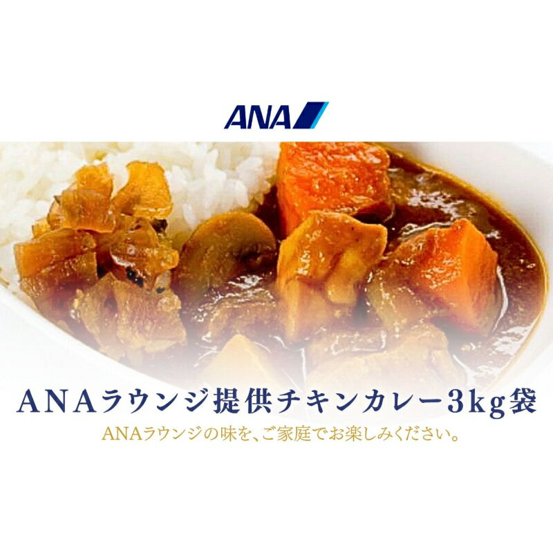 ANAラウンジ提供食販売 オリジナルチキンカレー 3kg袋(A1056-1)
