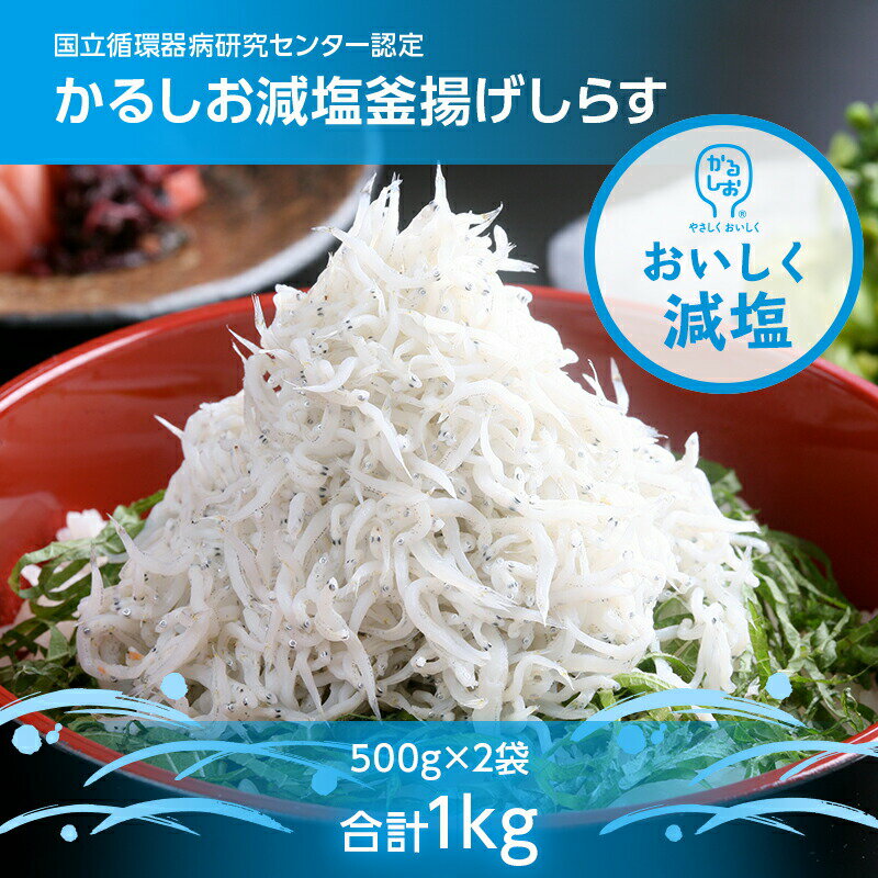 【ふるさと納税】かるしお減塩釜揚げしらす1kg（500g×2）和歌山県有田市　ふるさと　納税　支援　支援品　返礼品　返礼　特産品　名産　特産　名産品　取り寄せ　グルメ　お取り寄せグルメ　ご当地　ご当地グルメ　魚介類　魚介　新鮮　海鮮　海の幸