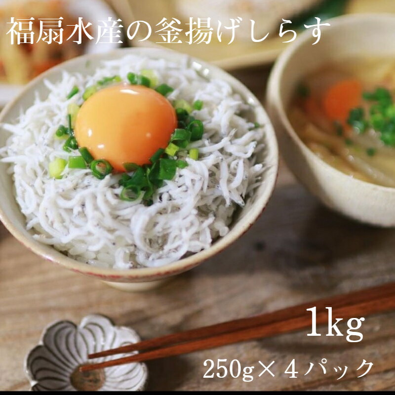 18位! 口コミ数「1件」評価「5」釜揚げしらす1kg（250g×4パック）(A498-1)