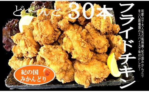 【ふるさと納税】 紀の国みかんどり フライドチキン30本セット(A584-1)