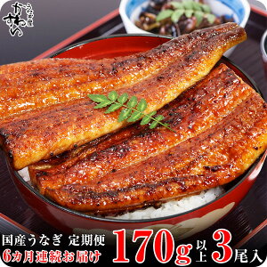 【ふるさと納税】【定期便】〈うなぎ屋かわすい〉国産うなぎ蒲焼き特大サイズ3本セット（6ヶ月お届け）(...