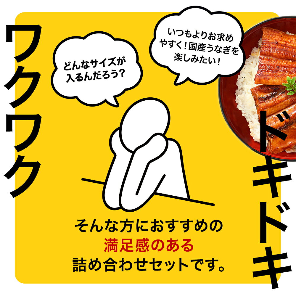 【ふるさと納税】国産うなぎ蒲焼きガチャ福袋 500g入〈 うなぎ屋 かわすい 〉 (A1154-1) ｜ グルメ大賞連続受賞 特製タレ付 送料無料 高評価 人気 ギフト 贈り物 お歳暮 御歳暮 丑の日 お中元 特産品 和歌山県 有田市 f302040-arida-10000951 和歌山県有田市 サンプル画像2