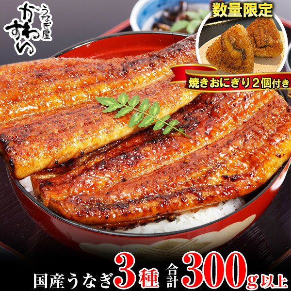 樂天商城 - 【ふるさと納税】楽天限定。 国産うなぎ蒲焼き3種セット。焼きおにぎり付き(A1005-1)