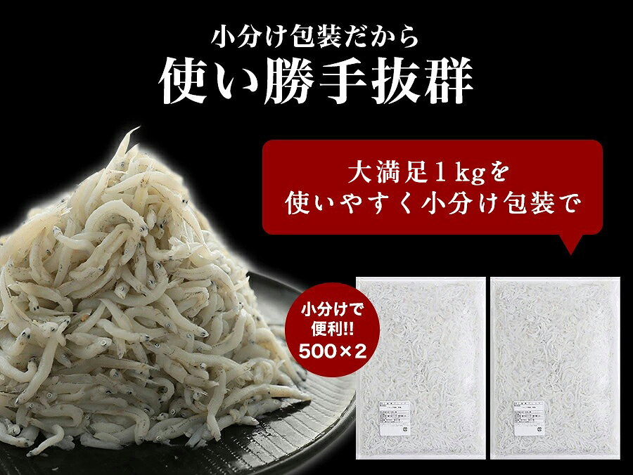 【ふるさと納税】極上釜揚げしらす1kg（500g×2）（A5-1）和歌山県有田市　ふるさと　納税　支援　支援品　返礼品　返礼　特産品　名産　特産　名産品　取り寄せ　グルメ　お取り寄せグルメ　ご当地　ご当地グルメ　魚介類　魚介　新鮮　海鮮　海の幸 f302040-arida-10000004 和歌山県有田市 サンプル画像3