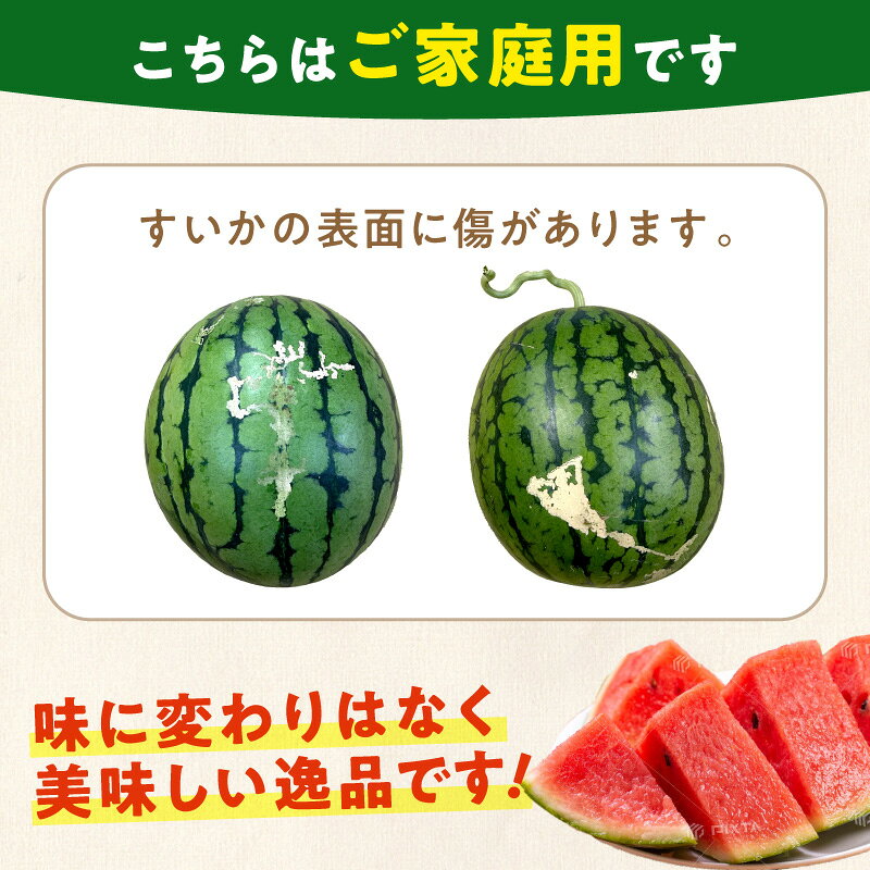 【ふるさと納税】≪家庭用≫紀州ひとりじめ(小玉スイカ) M～Lサイズ 2玉3kg程度 4玉6kg程度 〈先行予約5月下旬から順次発送予定〉【配送不可地域：北海道・青森・秋田・岩手・沖縄・離島】