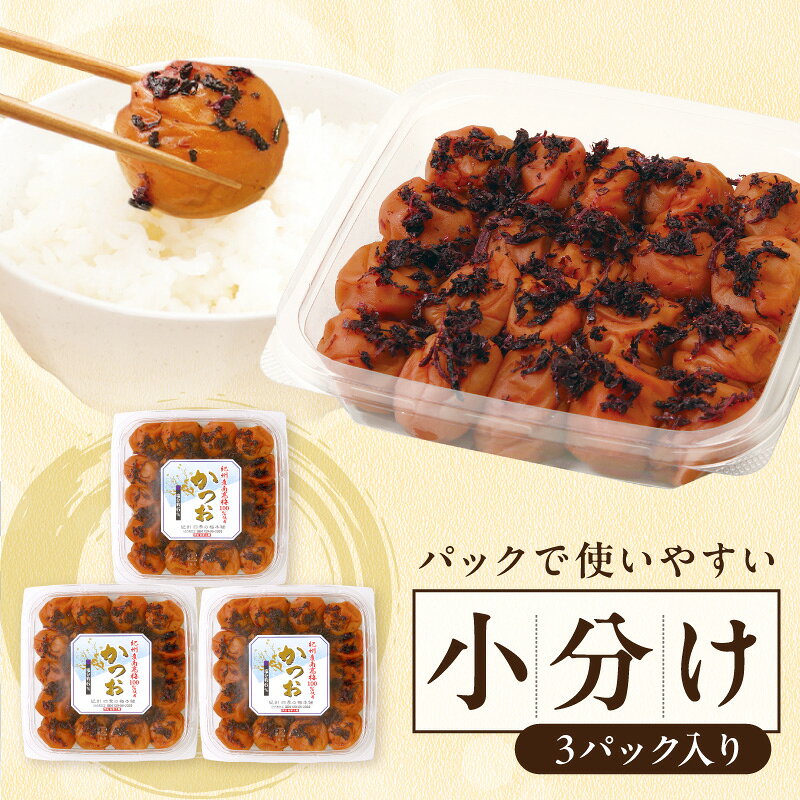 【ふるさと納税】【和歌山県/紀州南高梅】紀州南高梅 かつお風味 1.5kg(500g×3パック) 塩分約6% f302058-gobo-10001210 和歌山県御坊市 サンプル画像2