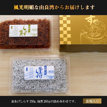 【ふるさと納税】しらす、佃煮セット「金箱・匠」TAKUMI しらす シラス 釜揚げしらす 釜揚げシラス 佃煮 金箱 ご飯のお供 赤穂塩 贈答 ギフト
