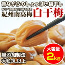 【ふるさと納税】昔ながらのしょっぱい梅干し(白干し梅)2kg...