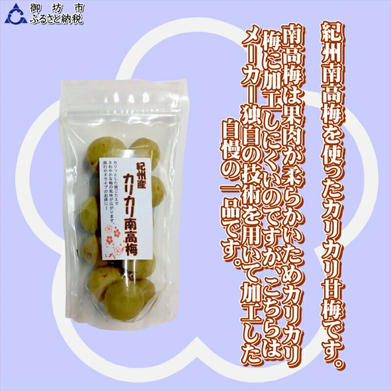 【ふるさと納税】紀州産かりかり南高梅　90g×10個＝900g