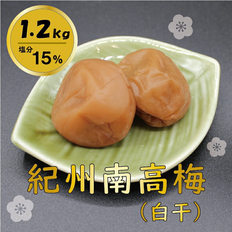 【ふるさと納税】紀州綜合食品　白干1.2kg 無添加 塩分15％ 中粒