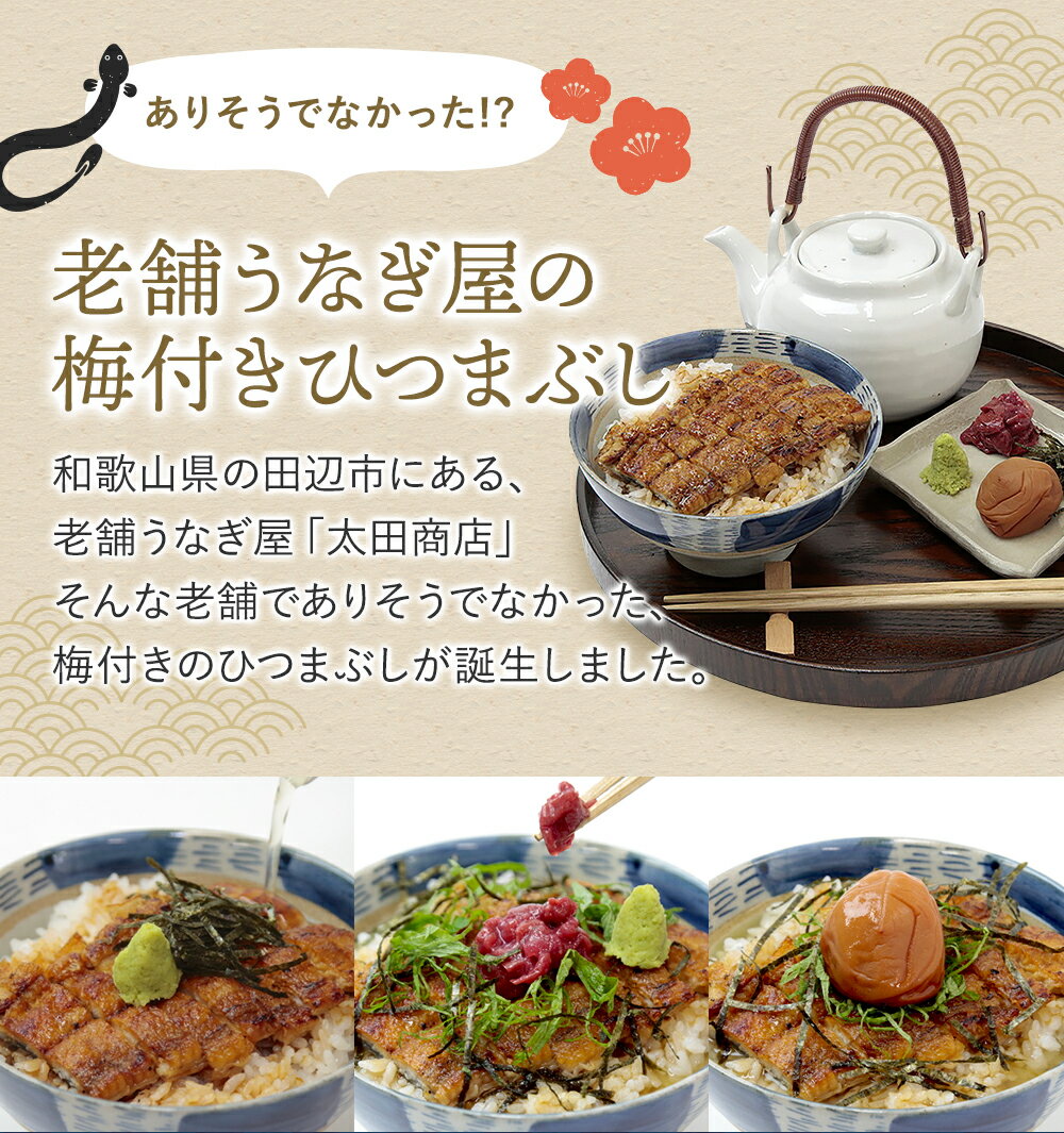 【ふるさと納税】 うなぎ 紀州南高梅ひつまぶし / 和歌山 田辺市 国産 国産鰻 鰻 ひつまぶし 梅ひつまぶし 紀州南高梅 南高梅 梅干し 梅 土用の丑の日 冷凍