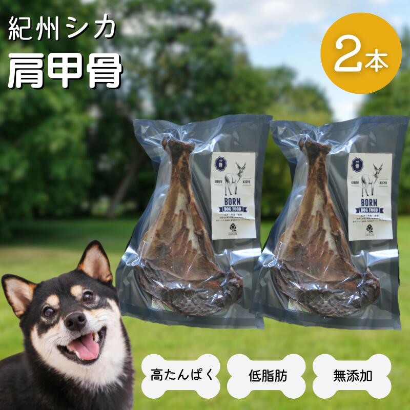 無添加・犬用 紀州シカ 肩甲骨2本 / 犬用おやつ 鹿肉 シカ 鹿 無添加 ペット用 愛犬 犬 おやつ デンタルケア ペット用品 ペット