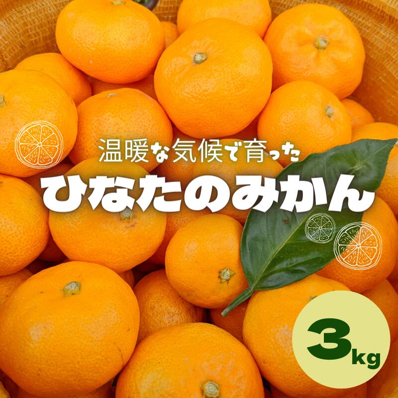 17位! 口コミ数「0件」評価「0」【先行予約】ひなたのみかん 3kg ※2024年12月頃に順次発送予定【期間限定・先行予約・2024/11/30まで】 / 和歌山 田辺市 ･･･ 