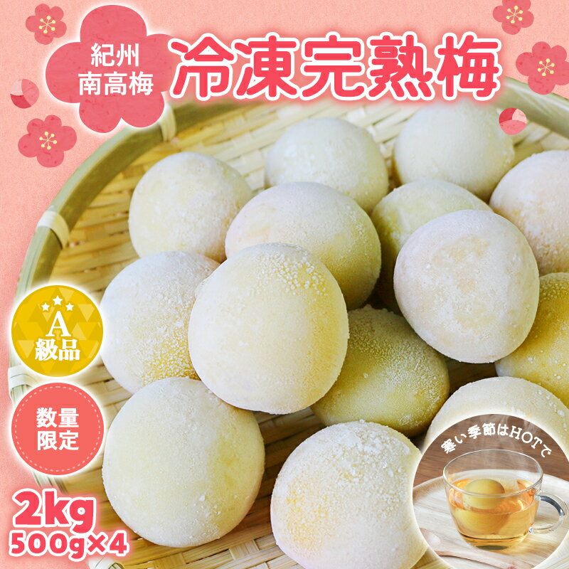 【ふるさと納税】【数量限定】紀州南高梅　冷凍完熟梅500g×4p / 田辺市 南高梅 梅 梅酒 梅ジュース 梅シロップ A級品のサムネイル