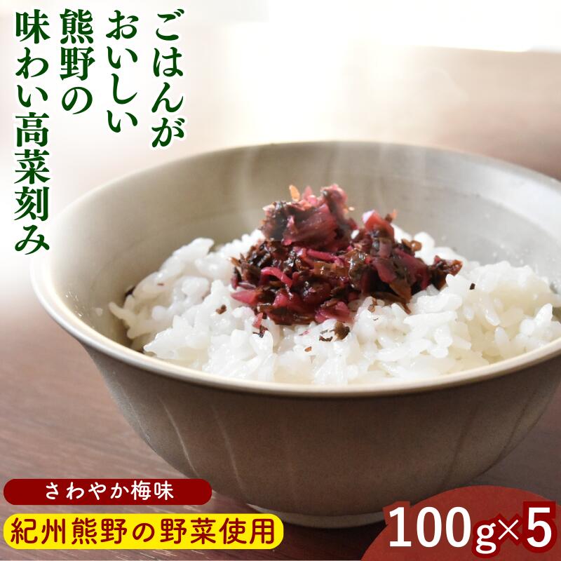 【ふるさと納税】ごはんがおいしい！熊野の味わい高菜刻み 【さわやか梅味】 100g×...