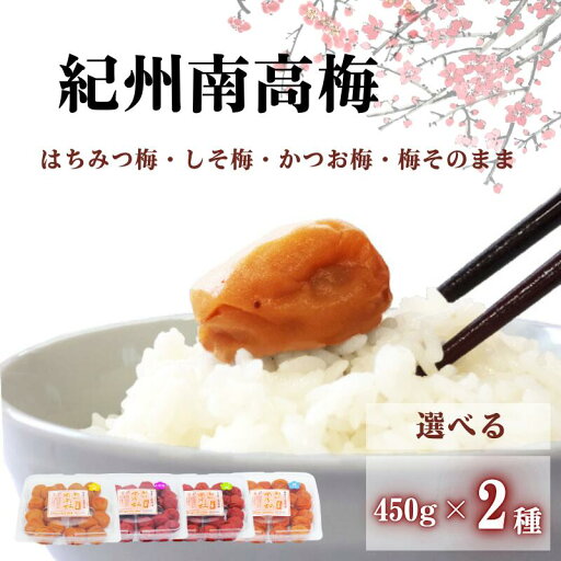 【ふるさと納税】ご家庭用紀州南高梅 選べる2種セット450g×2種 / 田辺市 紀州南高梅 南高梅 梅干し 梅干 梅 はちみつ梅 はちみつ漬け しそ梅 しそ漬け かつお梅 白干し梅 昔ながらの梅干し 梅干セット 食べ比べ セット 詰め合わせ 【ふるさと納税】ご家庭用紀州南高梅 選べる2種セット450g×2種 / 田辺市 紀州南高梅 南高梅 梅干し 梅干 梅 はちみつ梅 はちみつ漬け しそ梅 しそ漬け かつお梅 白干し梅 昔ながらの梅干し 梅干セット 食べ比べ セット 詰め合わせ