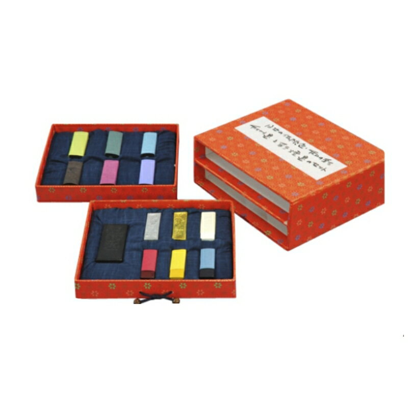 【ふるさと納税】日本の伝統色　和の彩　彩煙墨特別セット（13色） / 田辺市 紀州松煙 紀州墨 彩煙墨 墨 墨セット 書道 書道用品