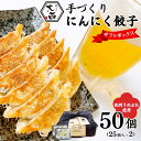 【ふるさと納税】にんにく餃子セット ギフトBOX 計50個 (25個入り×2パック) / 和歌山県 田辺市 ぎょうざ ギョウザ ギョーザ 手作り 紀州うめぶた ...