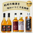 【ふるさと納税】【3カ月定期便】紀州の梅酒を味わいつくす定期便（紀州梅酒・HAMADA・上芳養） / 紀州南高梅 南高梅 梅酒 お酒 アルコール 和歌山 田辺市