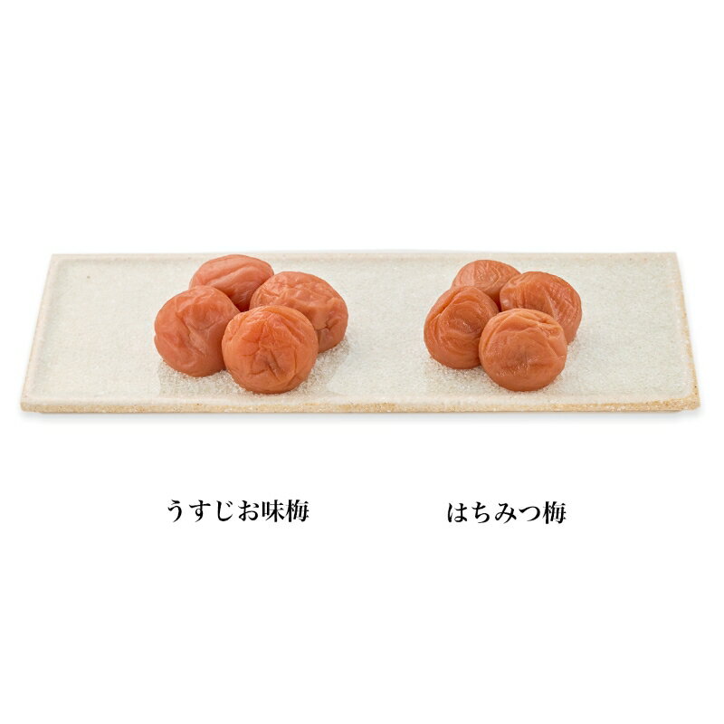 【ふるさと納税】紀州梅干　かさね（2種のかさね）うすじお味梅500g（塩分約9％）・はちみつ梅500g（塩分約8％） / A級品 紀州南高梅 贈答品 うす塩味梅 はちみつ梅 詰め合わせ 贈り物 和歌山 田辺市