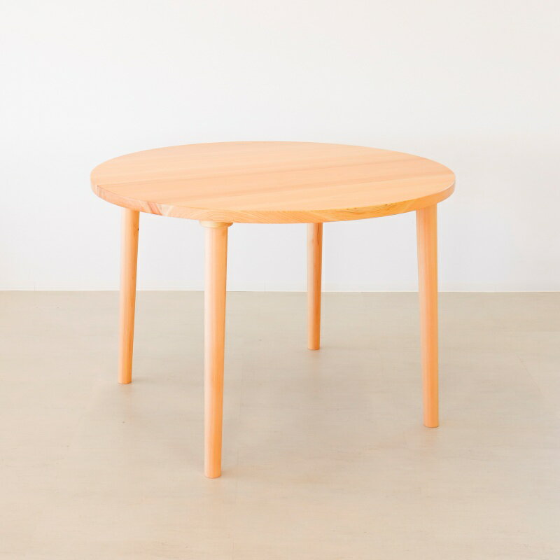 【ふるさと納税】 ひのきの丸テーブル 杢美-Mokuharu- おしゃれ 木製 木 ひのき ダイニング [2]