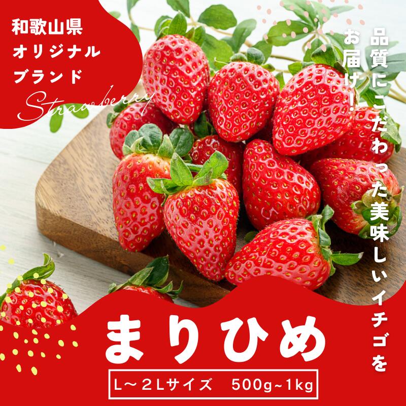 [先行予約]まりひめ いちご 12粒〜15粒入り×2パック or 4パック(500g or 1kg) 2025年1月初旬〜2025年3月末頃に順次発送予定(お届け日指定不可)/ いちご 苺 まりひめ 和歌山 フルーツ 果物 くだもの