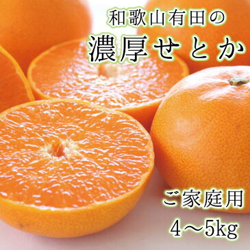 【ふるさと納税】和歌山有田の濃厚せとか　約4～5kg(ご家庭用)　※2023年2月下旬～3月下旬順次発送予定