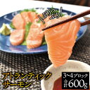 【ふるさと納税】 タスマニア産 サーモンブロック 3〜4ブロック 合計600g 【抜群の脂乗りと旨み、プリっとした食感をご堪能ください】 サーモン 鮭 さけ 刺身 さしみ 冷凍 オーストラリア産 切り身 個包装