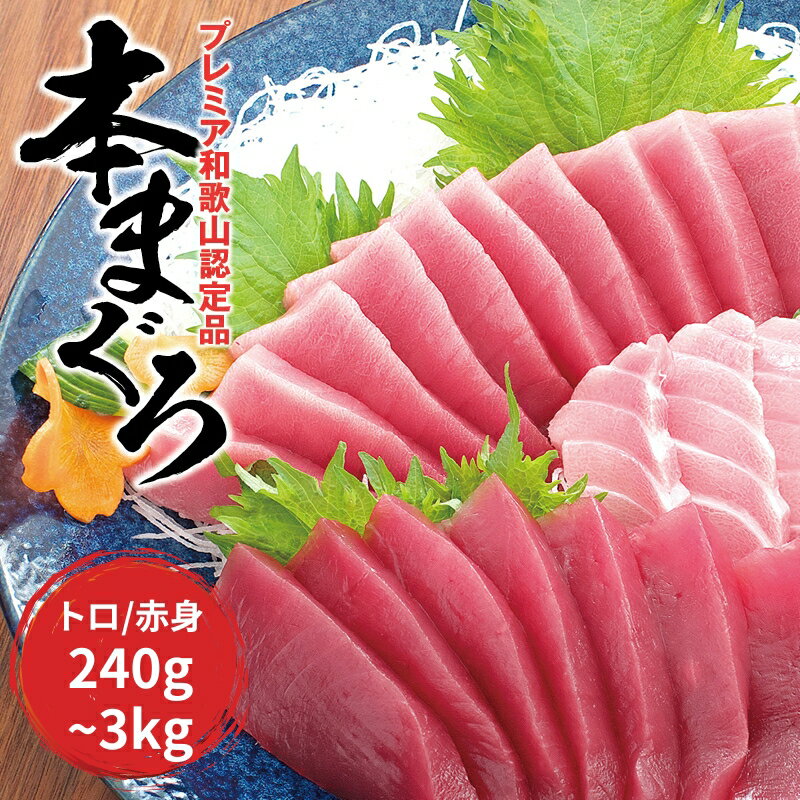 [容量・発送時期が選べる]本マグロ(養殖)トロ&赤身セット 240g 500g 1350g 3kg / まぐろ マグロ 鮪 赤身 冷凍 中トロ 中とろ 海鮮 柵