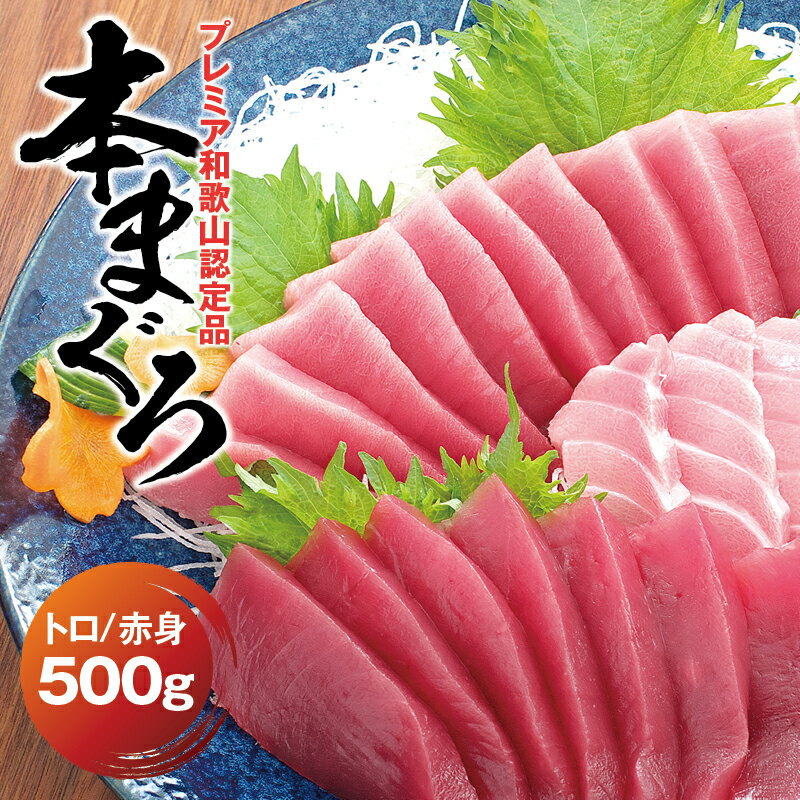 【発送時期が選べる】本マグロ（養殖）トロ＆赤身セット 500g / まぐろ マグロ 鮪 赤身 冷凍 中トロ 中とろ 海鮮 柵