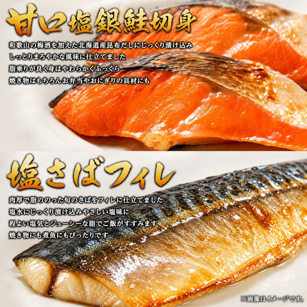 【ふるさと納税】【全4回】魚鶴お楽しみ海鮮4種セット(銀鮭切身・うなぎ蒲焼・銀だら切身・塩さばフィレ)/ 銀鱈 さけ サバ だし 魚 切り身 切身 魚 海鮮 焼き魚 ご飯のおとも おかず f302074-shingu-10002411 和歌山県新宮市 サンプル画像2