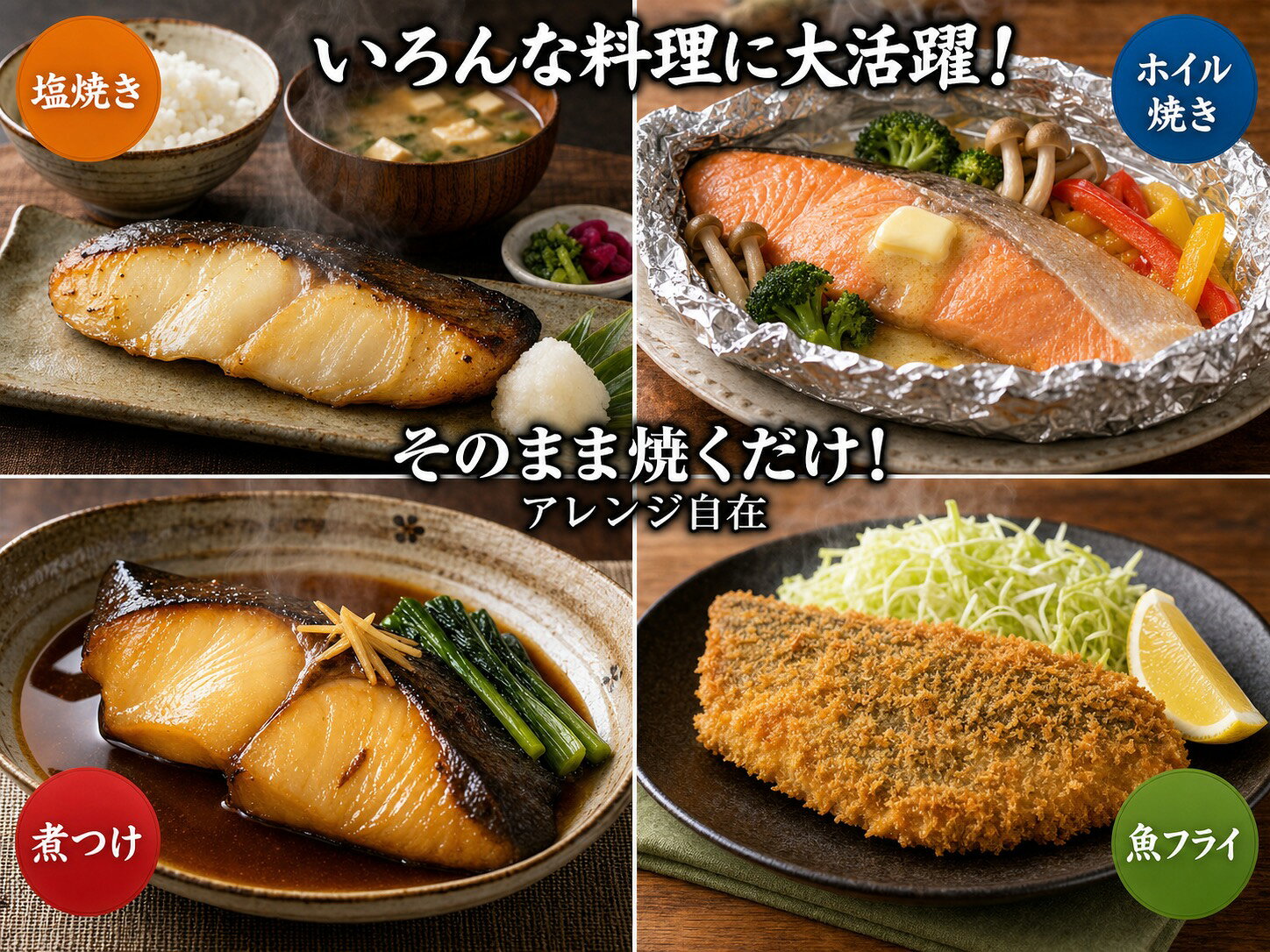 【ふるさと納税】和歌山魚鶴仕込みのだし漬け銀だら切身4切・銀鮭切身4切・塩さばフィレ4枚　（真空パック入） 　小分け / 銀鱈 さけ サバ だし 魚 切り身 切身 魚 海鮮 焼き魚 ご飯のおとも おかず f302074-shingu-10002408 和歌山県新宮市 サンプル画像3