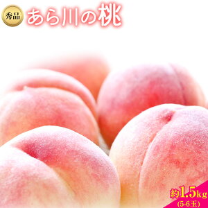 【ふるさと納税】和歌山県紀の川市産あら川の桃 約1.5kg (5玉～6玉) 秀品 前商店《2024年6月中旬-7月下旬頃出荷》 和歌山県 紀の川市